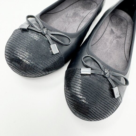 Vionic Womens Black Two toned Leather Ballet Flats Size 7.5 - Picture 5 of 9